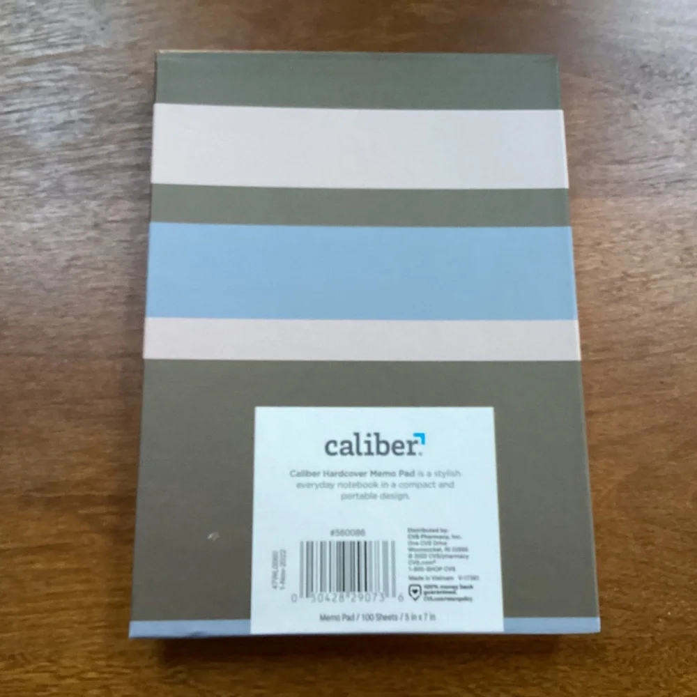 Caliber Hardcover Memo Pad 100 sheets 5”x7” Bundle NEW